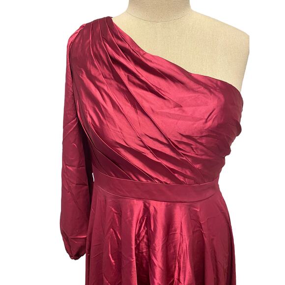 Mac Duggal 49141 High Low One Shoulder Flowy Gown 12 - Picture 6 of 7